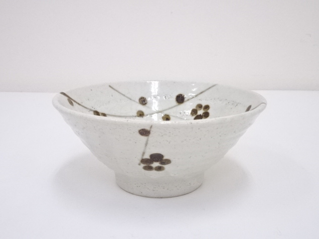 粉引鉄絵菓子鉢